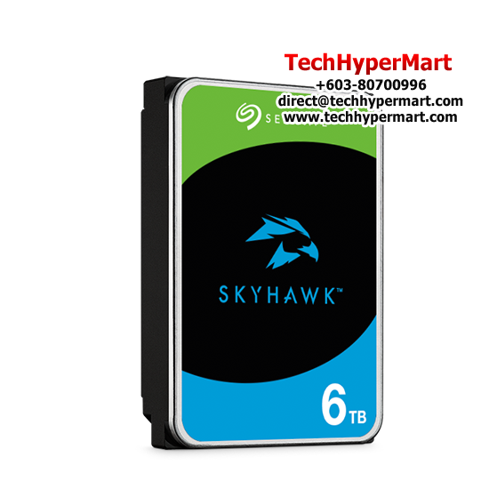 Seagate SkyHawk 6TB Surveillance Hard Drive (ST6000VX009, SATA 6Gb/s, 5400RPM, 256MB Cache, Supported up to 64 Cameras)