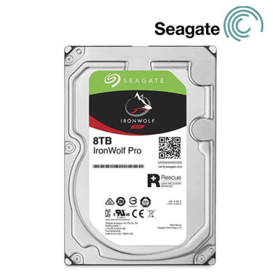 Seagate IRONWOLF PRO 8TB Hub Drive (ST8000NE001, 8TB of Capacity, SATA, 7200RPM, 256MB Cache)
