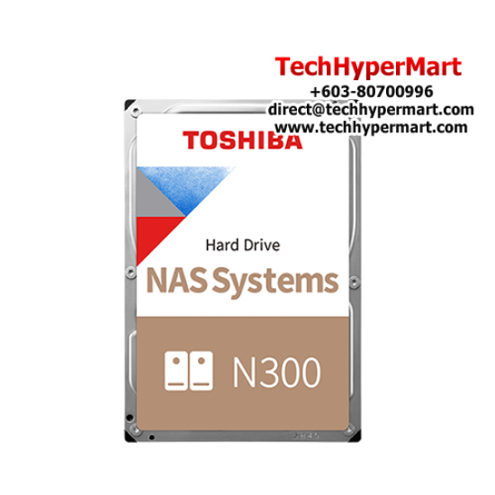 Toshiba N300 3.5" 16TB NAS Hard Drive (TNA-HDWG31GUZSVA, 16TB Capacity, SATA 6 Gb/s, 256MB)