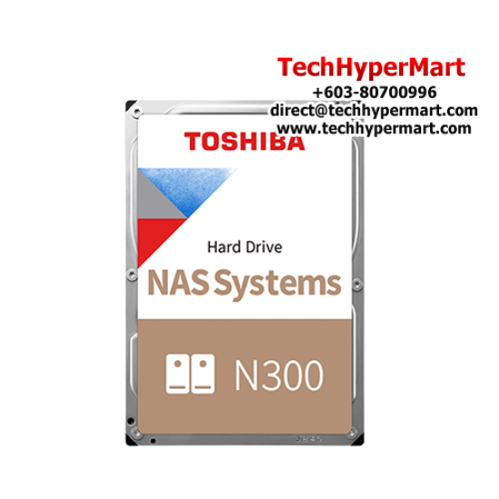 Toshiba N300 3.5" 8TB NAS Hard Drive (TNA-HDWG180UZSVA, 8TB Capacity, SATA 6 Gb/s, 256MB)