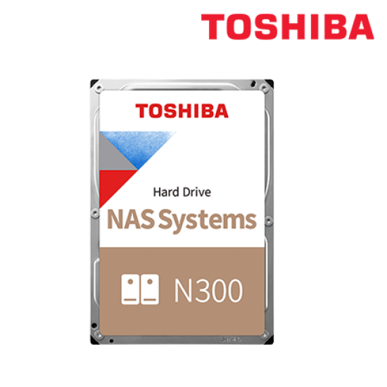 Toshiba N300 3.5" 12TB NAS Hard Drive (TDT-HDWG21CUZSVA, 12TB Capacity, SATA 6 Gb/s, 256MB)