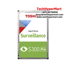 Toshiba S300 PRO 3.5" 10TB Surveillance Hard Drive (TSV-HDWT31AUZSVA, 10TB Capacity, SATA 6 Gb/s, 7200RPM)