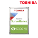 Toshiba S300 PRO 3.5" 8TB Surveillance Hard Drive (TSV-HDWT380UZSVA, 8TB Capacity, SATA 6 Gb/s, 7200RPM)