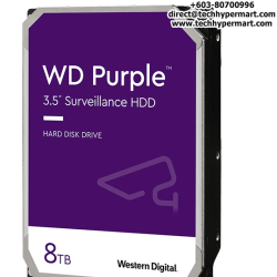 WD Purple 3.5" 8TB Surveillance Hard Drive (WD84PURZ) (8TB Capacity, SATA 6 Gb/s, 5700 RPM)