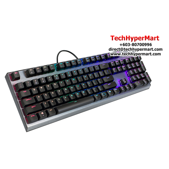 Cooler Master CK350 Gaming Keyboard (On-the-fly Controls, Rgb Backlighting, Brushed Aluminum, Plastic)