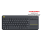 Logitech K400 Plus Wireless Touch Keyboard (For PC connected TVs, 10-meter wireless range)