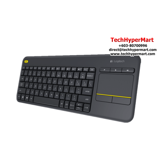 Logitech K400 Plus Wireless Touch Keyboard (For PC connected TVs, 10-meter wireless range)