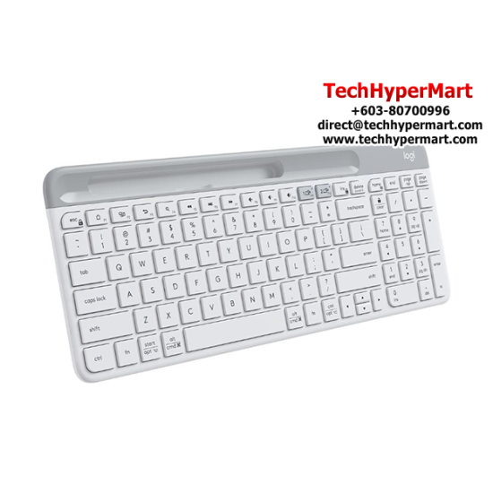 Logitech K580 Keyboard (Bluetooth Wireless, Crafted for Chrome, Modern, Slim Design, Easy-Switch)