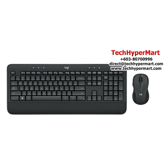 Logitech MK545 Keyboard Mouse (plug and play wireless combo, familiar typing experience, contoured comfort mouse, productivity at your fingertips)