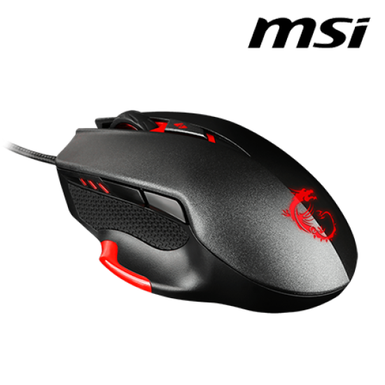 MSI INTERCEPTOR DS300 Gaming Mouse (10 Million Clicks, 6 Button, 8200 dpi)