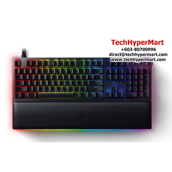 Razer Huntsman V2 Analog Gaming Keyboard (Soft cushioned keys, Dedicated Media Keys, Cable Routing)