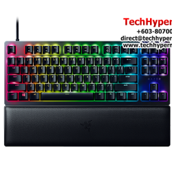 Razer Huntsman V2 TKL Gaming Keyboard (Soft cushioned keys, Clicky Optical Switch, Cable Routing)