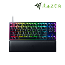 Razer Huntsman V2 TKL Gaming Keyboard (Soft cushioned keys, Clicky Optical Switch, Cable Routing)