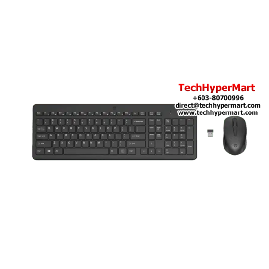 HP 330 Wireless Combo Keyboard & Mouse (Fn keys, USB-A port, Wireless)