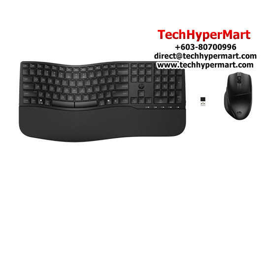 HP 680 Comfort Dual Mode Keyboard & Mouse (7 Button, 2 AAA batteries, Wireless)