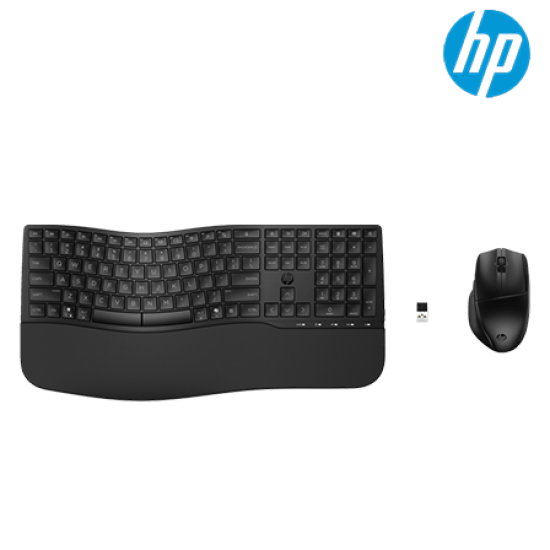 HP 680 Comfort Dual Mode Keyboard & Mouse (7 Button, 2 AAA batteries, Wireless)