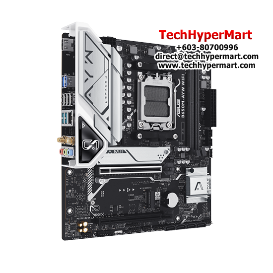 Asus B650M-AYW WIFI Motherboard (Micro-ATX, AMD B650 Chipset, Socket AM5, DDR5 memory compatibility) Asus B650M-AYW WIFI Motherboard (Micro-ATX, AMD B650 Chipset, Socket AM5, DDR5 memory compatibility)