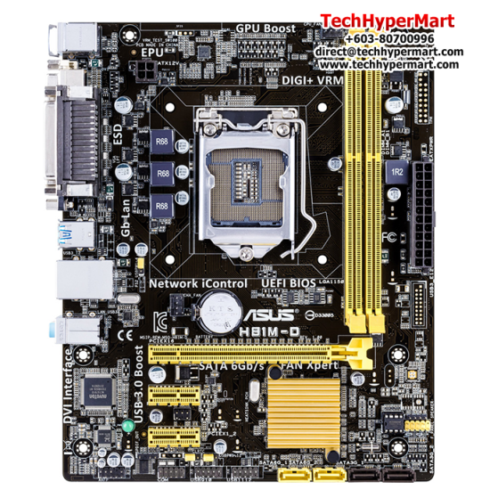 Asus H81M-K Motherboard (uATX Form Factor, Intel® H81 Chipset, Socket 1150, DDR3 memory compatibility)