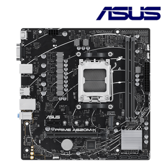 Asus PRIME A620M-K-CSM Motherboard (Micro-ATX, AMD A620 Chipset, Socket AM5, DDR5 memory compatibility) Asus PRIME A620M-K-CSM Motherboard (Micro-ATX, AMD A620 Chipset, Socket AM5, DDR5 memory compatibility)