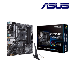 Asus PRIME B550M-A WIFI II Motherboard (Micro-ATX, AMD B550 Chipset, Socket AM4, DDR5 memory compatibility)
