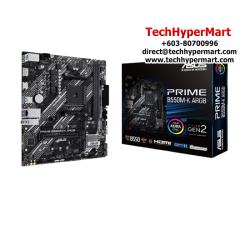 Asus PRIME B550M-K ARGB Motherboard (Micro-ATX, AMD B550 Chipset, Socket AM4, DDR4 memory compatibility)