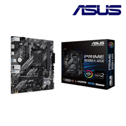 Asus PRIME B550M-K ARGB Motherboard (Micro-ATX, AMD B550 Chipset, Socket AM4, DDR4 memory compatibility)