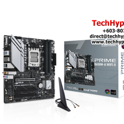 Asus PRIME B650M-A WIFI II Motherboard (M-ATX, AMD B650 Chipset, Socket AM5, DDR5 memory compatibility)