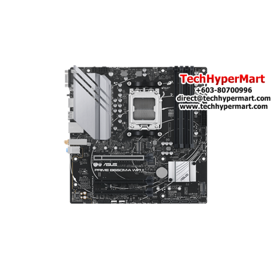 Asus PRIME B650M-A WIFI II Motherboard (M-ATX, AMD B650 Chipset, Socket AM5, DDR5 memory compatibility)