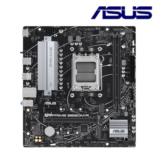 Asus PRIME B650M-R Motherboard (Micro-ATX, AMD B650 Chipset, Socket AM5, DDR5 memory compatibility) Asus PRIME B650M-R Motherboard (Micro-ATX, AMD B650 Chipset, Socket AM5, DDR5 memory compatibility)