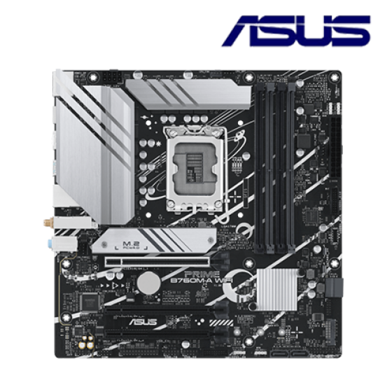 Asus PRIME B760M-A WIFI Motherboard (M-ATX, Intel B760 Chipset, Socket LGA1700, DDR5 memory compatibility) Asus PRIME B760M-A WIFI Motherboard (M-ATX, Intel B760 Chipset, Socket LGA1700, DDR5 memory compatibility)