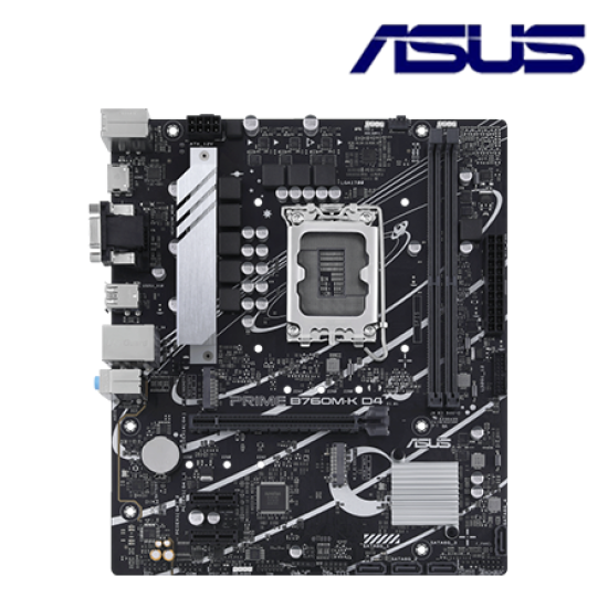 Asus PRIME B760M-K D4 Motherboard (M-ATX, Intel B760 Chipset, Socket LGA1700, DDR4 memory compatibility) Asus PRIME B760M-K D4 Motherboard (M-ATX, Intel B760 Chipset, Socket LGA1700, DDR4 memory compatibility)