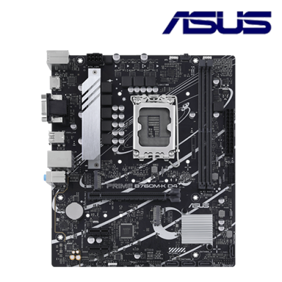 Asus PRIME B760M-K D4 Motherboard (M-ATX, Intel B760 Chipset, Socket LGA1700, DDR4 memory compatibility)