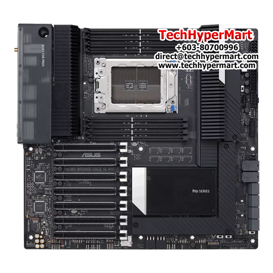 Asus PRO WS WRX80E-SAGE SE WIFI II Motherboard (E-ATX, AMD WRX80 Chipset, Socket SWEX8, DDR4 memory compatibility) Asus PRO WS WRX80E-SAGE SE WIFI II Motherboard (E-ATX, AMD WRX80 Chipset, Socket SWEX8, DDR4 memory compatibility)