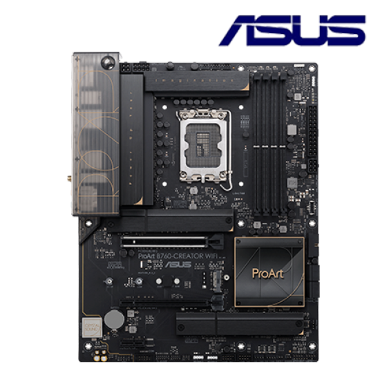 Asus PROART B760-CREATOR WIFI Motherboard (ATX, Intel B760 Chipset, Socket LGA1700, DDR5 memory compatibility) Asus PROART B760-CREATOR WIFI Motherboard (ATX, Intel B760 Chipset, Socket LGA1700, DDR5 memory compatibility)