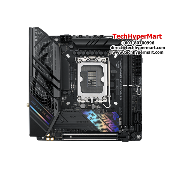 Asus ROG STRIX B760-I GAMING WIFI Motherboard (Mini-ITX, Intel B760 Chipset, Socket LGA1700, DDR5 memory compatibility) Asus ROG STRIX B760-I GAMING WIFI Motherboard (Mini-ITX, Intel B760 Chipset, Socket LGA1700, DDR5 memory compatibility)
