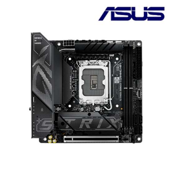 Asus ROG STRIX B860-I GAMING WIFI Motherboard (Mini-ITX, Intel B860 Chipset, Socket LGA1851, DDR5 memory compatibility) Asus ROG STRIX B860-I GAMING WIFI Motherboard (Mini-ITX, Intel B860 Chipset, Socket LGA1851, DDR5 memory compatibility)