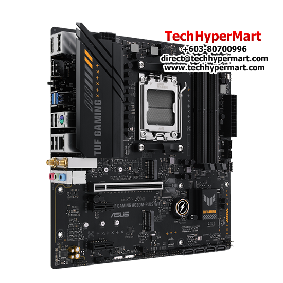 Asus TUF GAMING A620M-PLUS WIFI Motherboard (Micro-ATX, AMD A620 Chipset, Socket AM5, DDR5 memory compatibility) Asus TUF GAMING A620M-PLUS WIFI Motherboard (Micro-ATX, AMD A620 Chipset, Socket AM5, DDR5 memory compatibility)