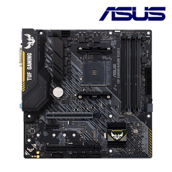 Asus TUF GAMING B450M-PLUS II Motherboard (mATX, AMD B450 Chipset, Socket AM4, DDR4 memory compatibility) Asus TUF GAMING B450M-PLUS II Motherboard (mATX, AMD B450 Chipset, Socket AM4, DDR4 memory compatibility)