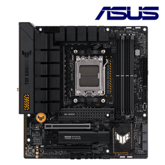 Asus TUF GAMING B650M-PLUS WIFI Motherboard (Micro-ATX, AMD B650 Chipset, Socket AM5, DDR5 memory compatibility)