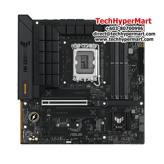 Asus TUF GAMING B760M-PLUS II Motherboard (Micro-ATX, Intel B760 Chipset, Socket LGA1700, DDR5 memory compatibility) Asus TUF GAMING B760M-PLUS II Motherboard (Micro-ATX, Intel B760 Chipset, Socket LGA1700, DDR5 memory compatibility)