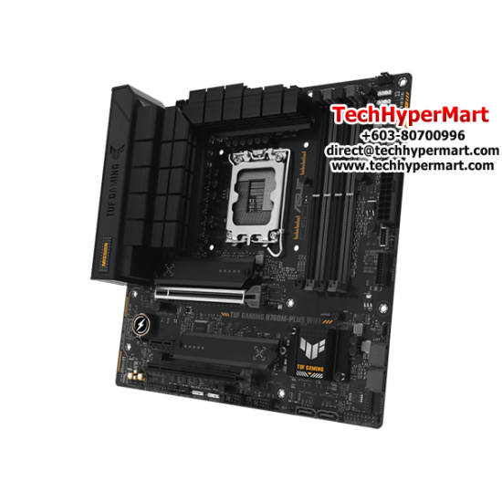 Asus TUF GAMING B760M-PLUS WIFI Motherboard (M-ATX, Intel B760 Chipset, Socket LGA1700, DDR5 memory compatibility)