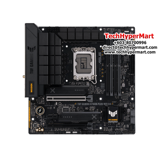 Asus TUF GAMING B760M-PLUS WIFI D4 Motherboard (M-ATX, Intel B760 Chipset, Socket LGA1700, DDR4 memory compatibility) Asus TUF GAMING B760M-PLUS WIFI D4 Motherboard (M-ATX, Intel B760 Chipset, Socket LGA1700, DDR4 memory compatibility)