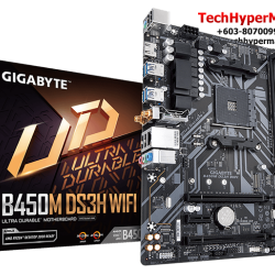 Gigabyte B450M DS3H WIFI Motherboard (Micro-ATX Form Factor, AMD B650 Chipset, Soket AM5, 4 x DDR5 up to 128GB)