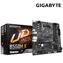 Gigabyte B550M K (4 DIMM) Motherboard (Micro-ATX Form Factor, AMD B550 Chipset, Soket AM4, 4 x DDR4 up to 128GB)
