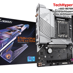 Gigabyte B760M A ELITE AX DDR4 Motherboard (Micro-ATX Form Factor, Intel B760 Chipset, Soket LGA1700, 4 x DDR4 up to 128GB)