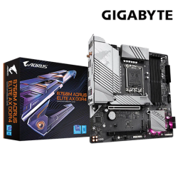 Gigabyte B760M-AORUS-ELITE-AX-DDR4 Motherboard (Micro-ATX Form Factor, Intel B760 Chipset, Soket LGA1700, 4 x DDR5 up to 192GB)