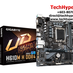 Gigabyte H610M H DDR4 Motherboard (Micro-ATX Form Factor, Intel H610 Chipset, Soket LGA1700, 2 x DDR4 up to 64GB)