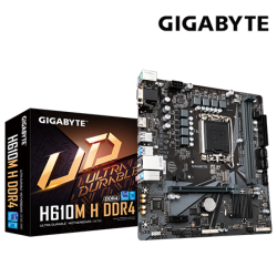 Gigabyte H610M H DDR4 Motherboard (Micro-ATX Form Factor, Intel H610 Chipset, Soket LGA1700, 2 x DDR4 up to 64GB)