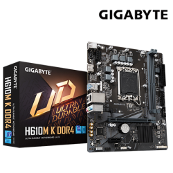 Gigabyte H610M K DDR4 Motherboard (Micro-ATX Form Factor, Intel H610 Chipset, Soket LGA1700, 2 x DDR4 up to 64GB)