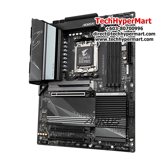 Gigabyte X670-AORUS-ELITE-AX Motherboard (ATX Form Factor, AMD X670 Chipset, Soket AM4, 4 x DDR5 up to 192GB)